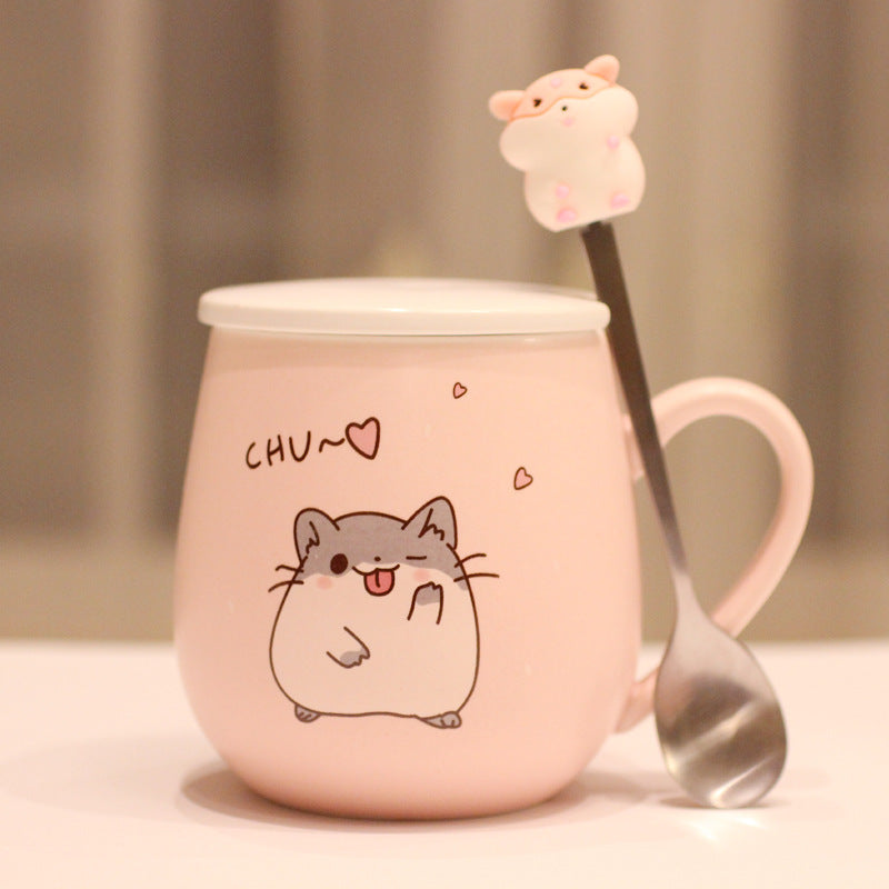 3 Pcs Cartoon Kitten Mug – Creative Ceramic Style