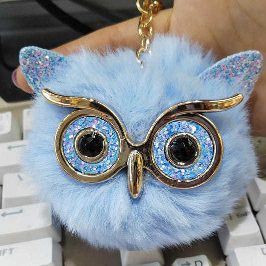 Cute Owl Fizzy Fur keychain